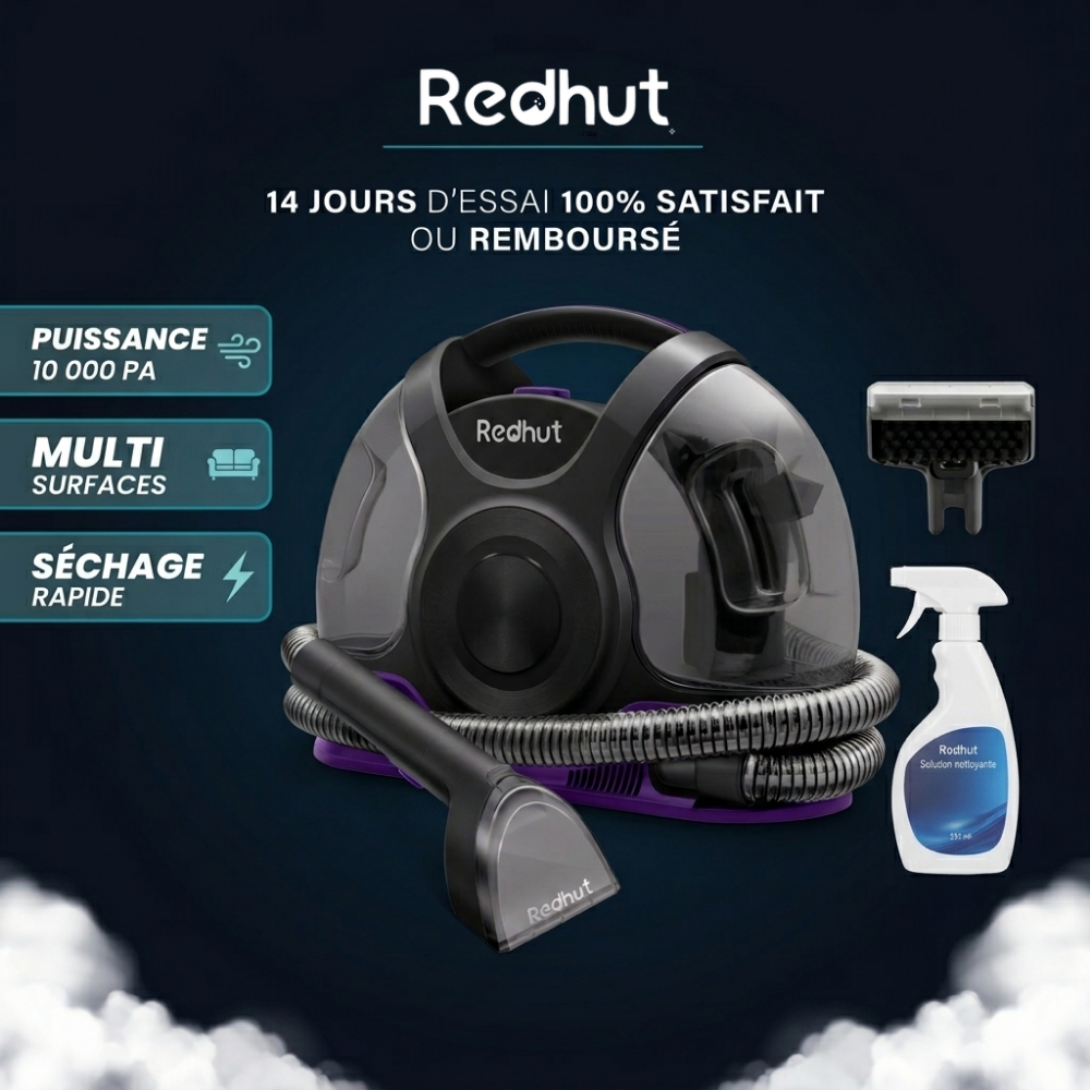 Shampouineuse avec double réservoir 2300 ml + Détergents Offerts