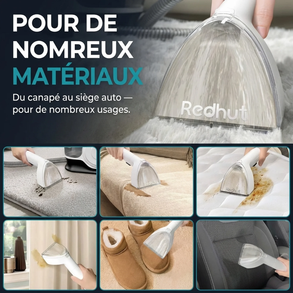 Shampouineuse avec double réservoir 2300 ml + Détergents Offerts