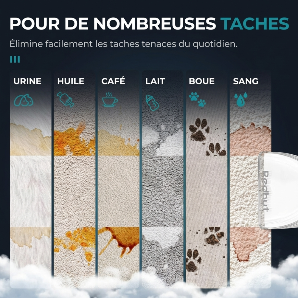 Shampouineuse avec double réservoir 2300 ml + Détergents Offerts